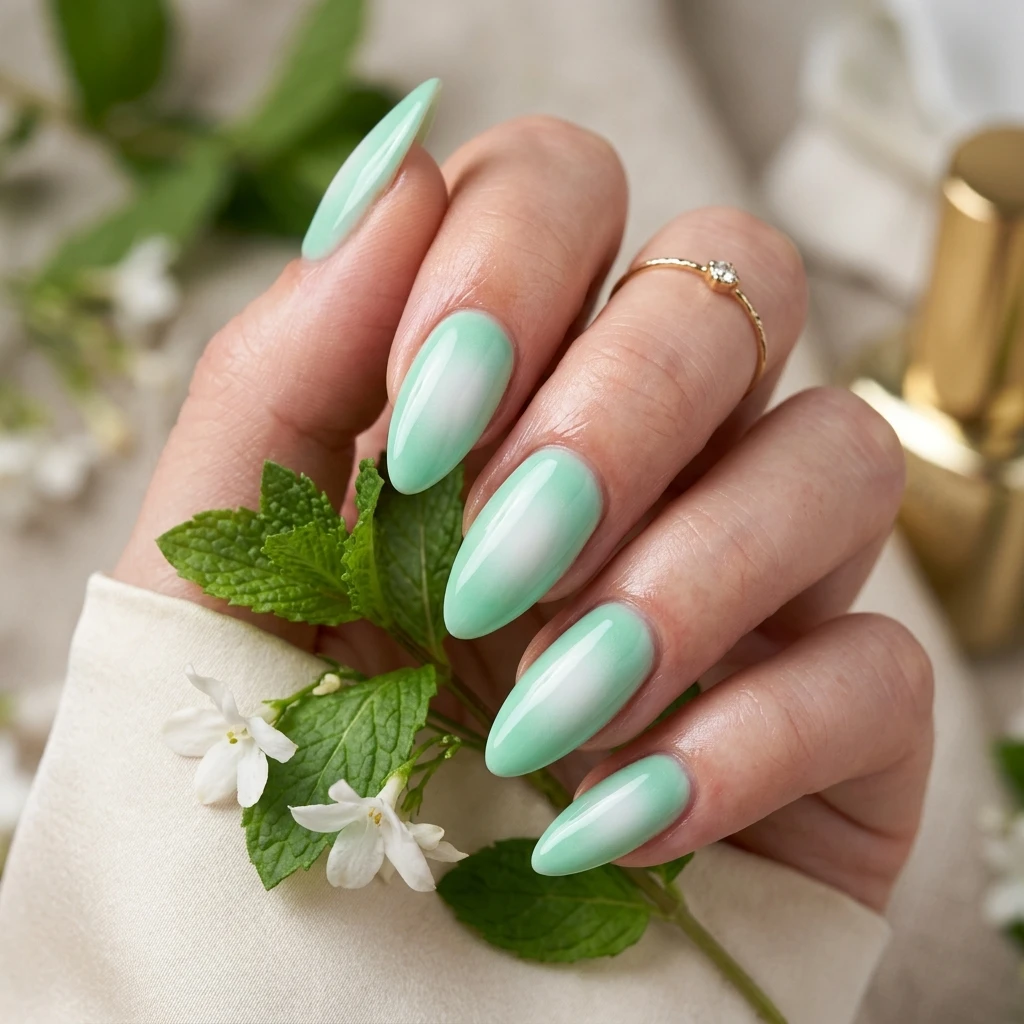 Green Almond Nails