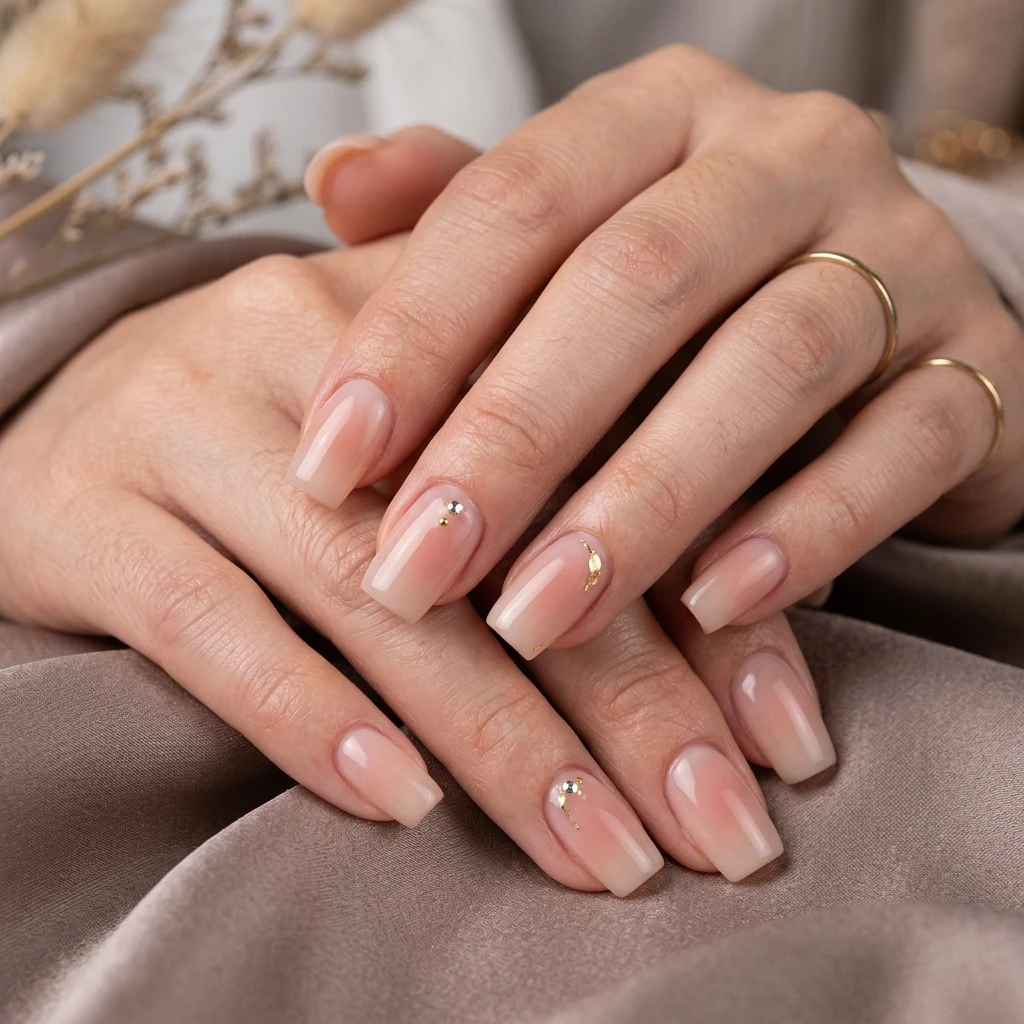 Ombre Short Nails
